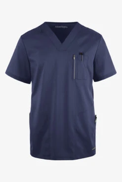 UA Advantage STRETCH Men's 5-Pocket V-Neck Air-Mesh Panel Scrub Top -Scrubs Wear Shop AB3222 092223 NAVY 6
