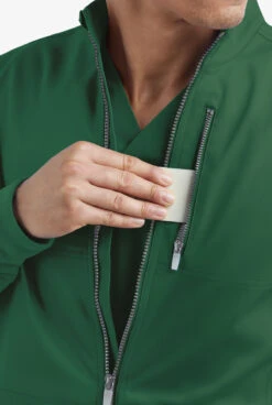 UA Butter-Soft STRETCH Men's 4-Pocket Zip Front Scrub Jacket 8 UA Butter-Soft STRETCH Men's 4-Pocket Zip Front Scrub Jacket -Scrubs Wear Shop AB791 HUNTE 3