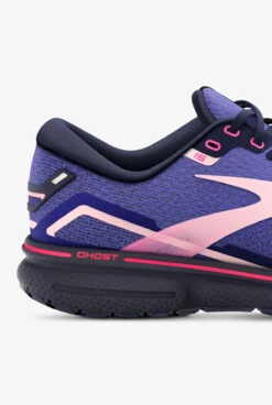 Brooks Women's Ghost 15 Blue/Peacoat/Pink Athletic Lace Up Nursing Shoes -Scrubs Wear Shop BWGHOST469 BLUE 4