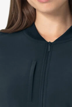 Carhartt Cross-Flex Force Women's 5-Pocket STRETCH Zip Front Scrub Jacket -Scrubs Wear Shop C82110 NAVY 3