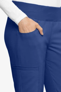 Cherokee Iflex Women's 6-Pocket STRETCH Knit Waistband Cargo Scrub Pants - Tall -Scrubs Wear Shop CK002 GALAX 3