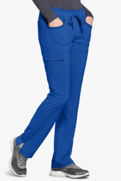 Cherokee Iflex Women's 5-Pocket STRETCH Tapered Leg Drawstring Scrub Pants -Scrubs Wear Shop CK010 ROYAL 5
