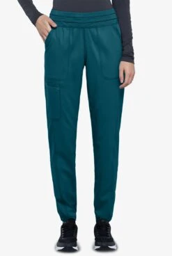 Cherokee Workwear Revolution Women's 5-Pocket STRETCH Elastic Waistband Half Jogger Scrub Pants