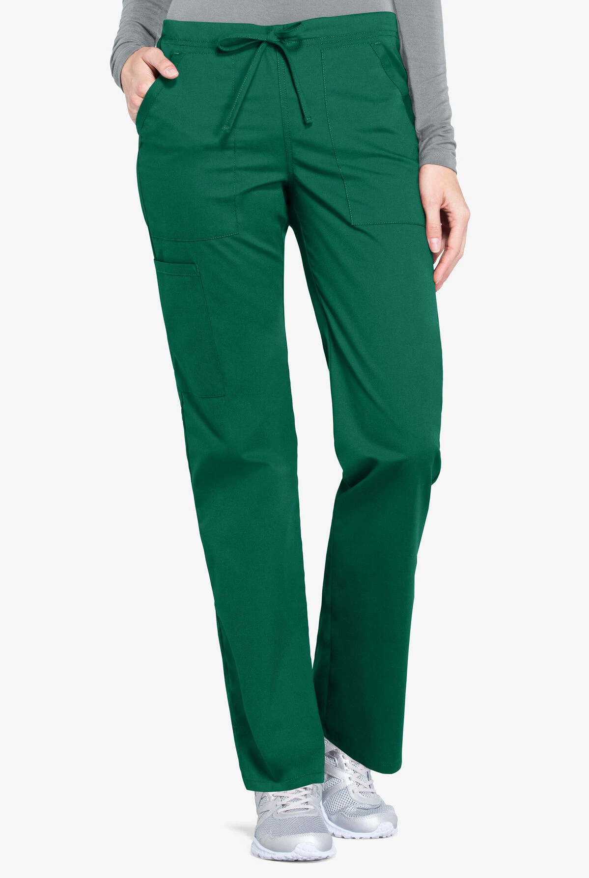 Cherokee Workwear Professionals Women's 5-Pocket STRETCH Drawstring Scrub Pants - Petite 1 Cherokee Workwear Professionals Women's 5-Pocket STRETCH Drawstring Scrub Pants - Petite