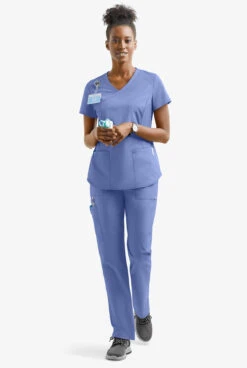 UA Exclusive Cherokee Workwear Professionals Active Women's 5-Pocket STRETCH Tapered Leg Scrub Pants - Petite -Scrubs Wear Shop CK035 CEIL 4