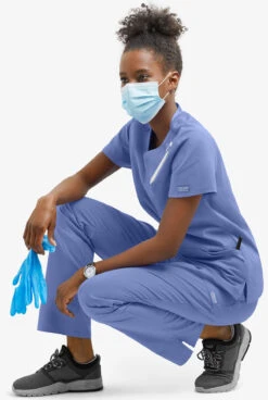 UA Exclusive Cherokee Workwear Professionals Active Women's 5-Pocket STRETCH Tapered Leg Scrub Pants - Petite -Scrubs Wear Shop CK035 CEIL 5