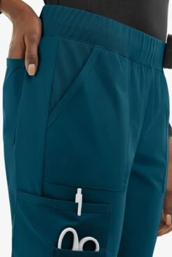 UA Exclusive Cherokee Workwear Professionals Active Women's 6-Pocket STRETCH Half Jogger Scrub Pants 8 UA Exclusive Cherokee Workwear Professionals Active Women's 6-Pocket STRETCH Half Jogger Scrub Pants -Scrubs Wear Shop CK036 CARIB 5