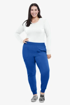Cherokee Iflex Women's 7-Pocket STRETCH Knit Waistband Cargo Jogger Scrub Pants -Scrubs Wear Shop CK1111 101723 ROYAL 8