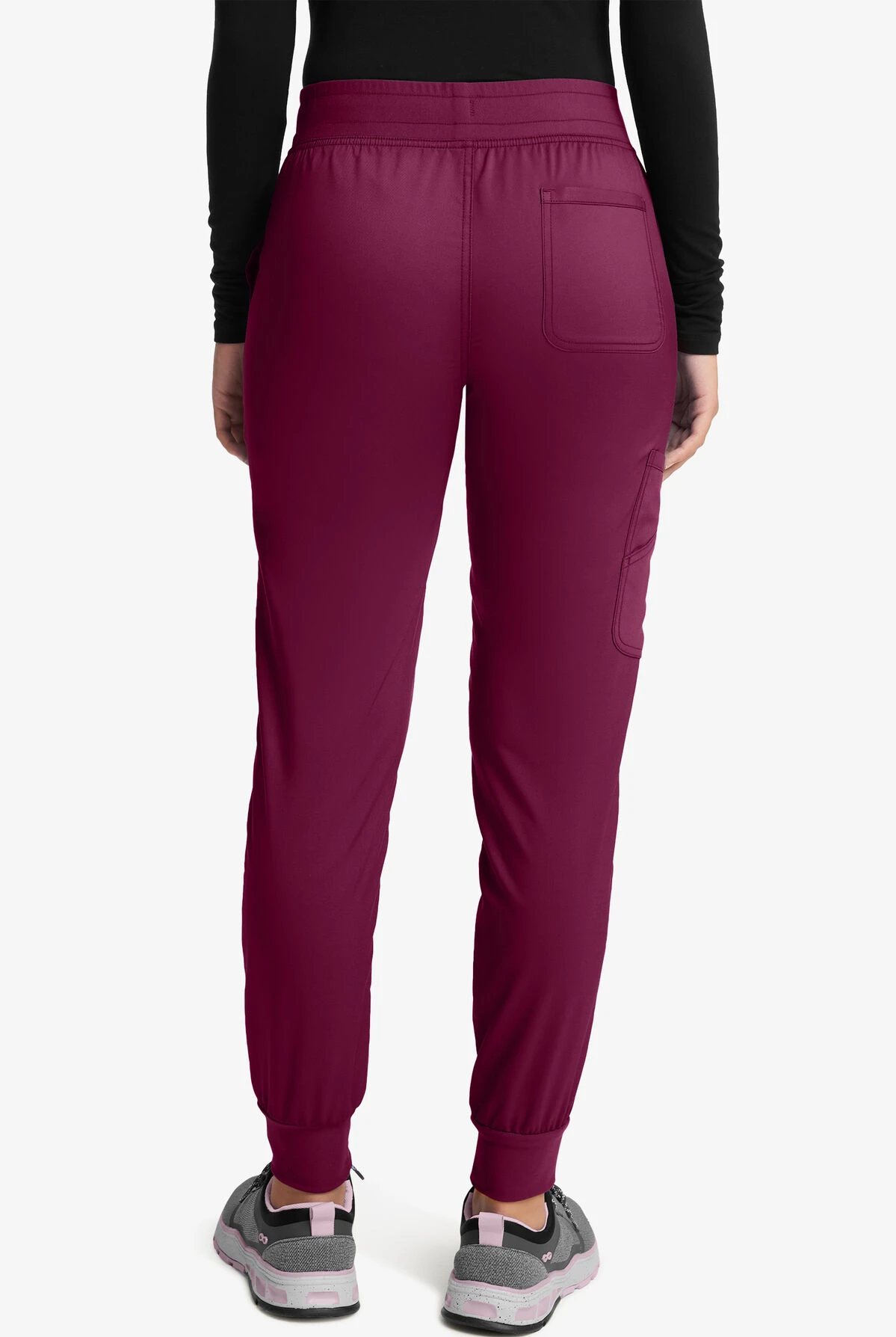 Cherokee Workwear Revolution Women's 5-Pocket STRETCH Cargo Jogger Scrub Pants - Petite 2 Cherokee Workwear Revolution Women's 5-Pocket STRETCH Cargo Jogger Scrub Pants - Petite - Image 2