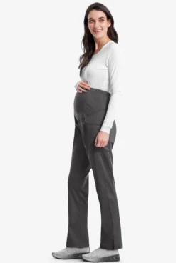Cherokee Workwear Revolution Women's 3-Pocket STRETCH Maternity Scrub Pants -Scrubs Wear Shop CK155 PEWTE 6
