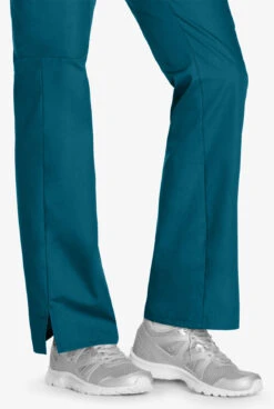 Cherokee Workwear Women's 6-Pocket Rib-Knit Waistband Pull-On Cargo Scrub Pants - Petite -Scrubs Wear Shop CK210 CARIB 5