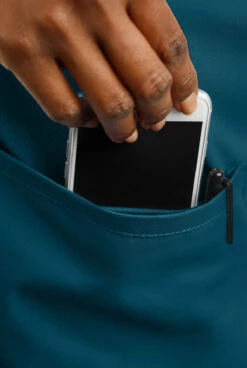 UA Exclusive Cherokee Workwear Professionals Active Women's 4-Pocket STRETCH Zip Front Scrub Jacket -Scrubs Wear Shop CK390 CARIB 5