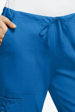 Cherokee Workwear Core STRETCH Women's 4-Pocket Cargo Scrub Pants - Petite -Scrubs Wear Shop CK4044 ROYAL 3 HV