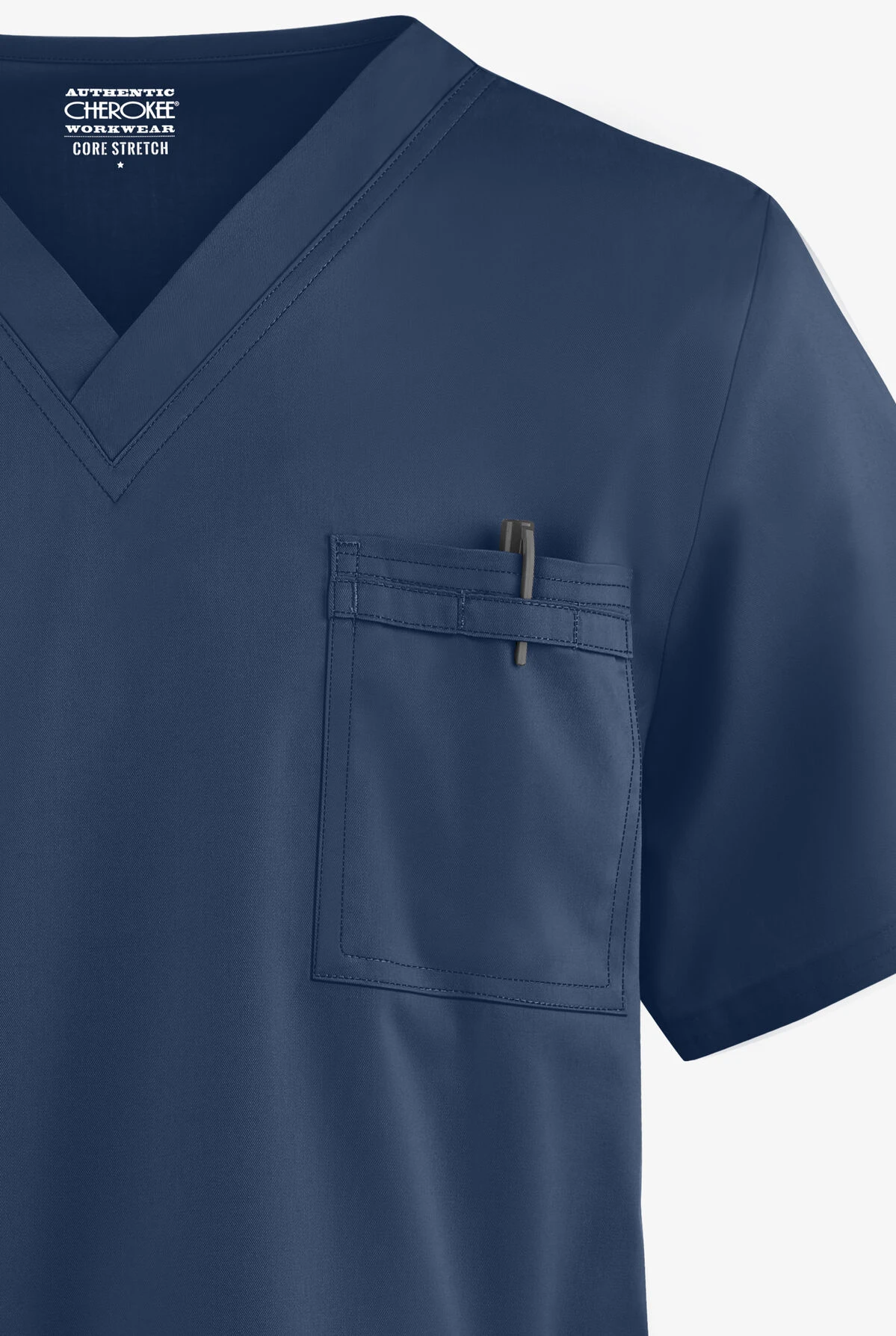 Cherokee Workwear Core STRETCH Unisex 4-Pocket V-Neck Scrub Top 4 Cherokee Workwear Core STRETCH Unisex 4-Pocket V-Neck Scrub Top - Image 4
