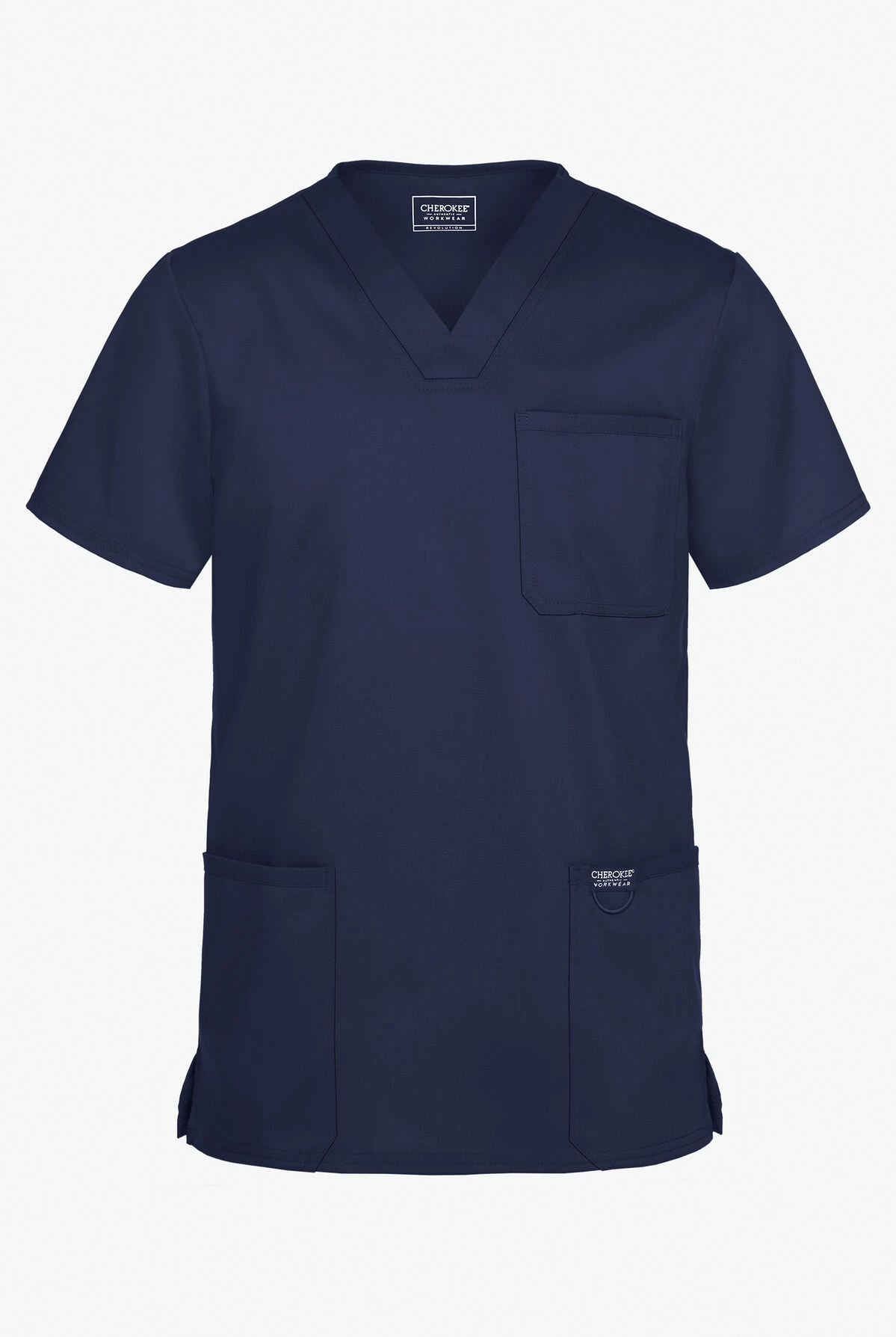 Cherokee Workwear Revolution Men's 3-Pocket STRETCH V-Neck Scrub Top 1 Cherokee Workwear Revolution Men's 3-Pocket STRETCH V-Neck Scrub Top