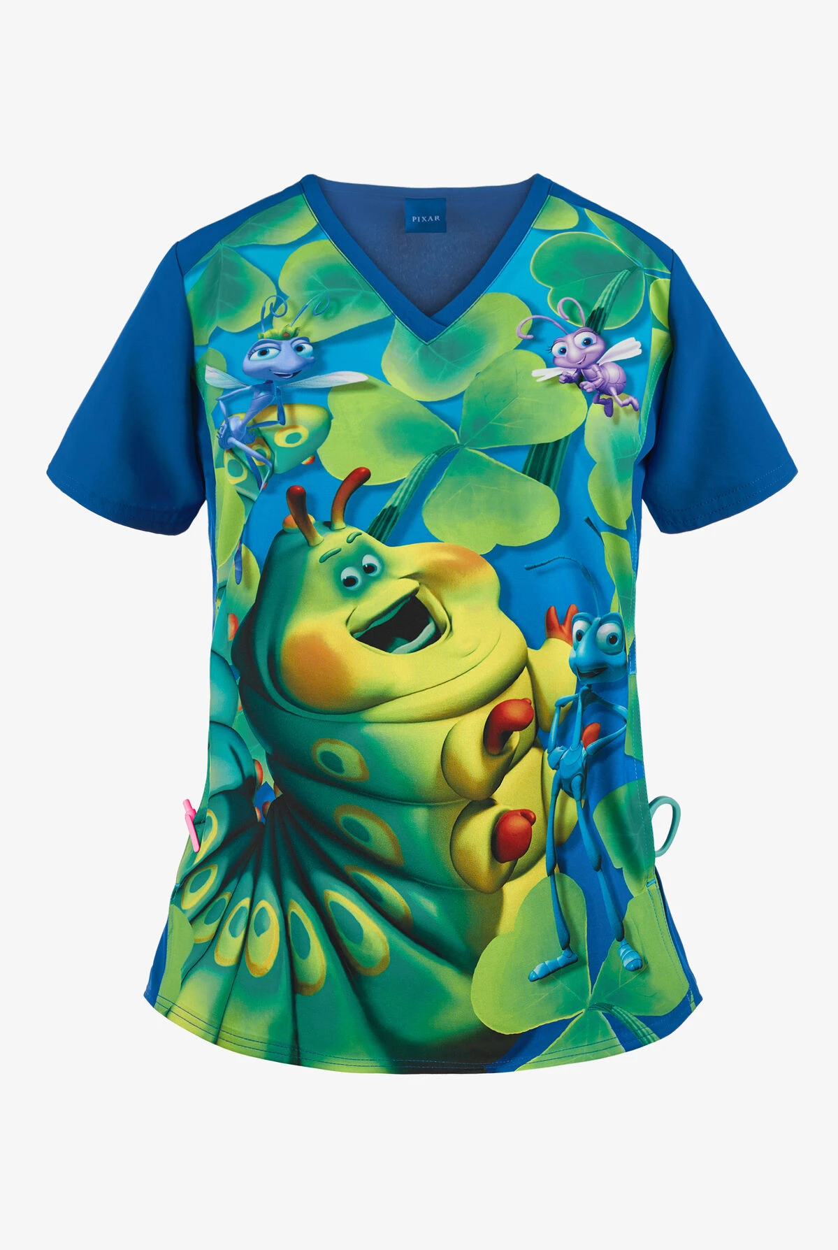 Cherokee Tooniforms Disney Heimlich Maneuver Women's 1-Pocket V-Neck Print Scrub Top 1 Cherokee Tooniforms Disney Heimlich Maneuver Women's 1-Pocket V-Neck Print Scrub Top