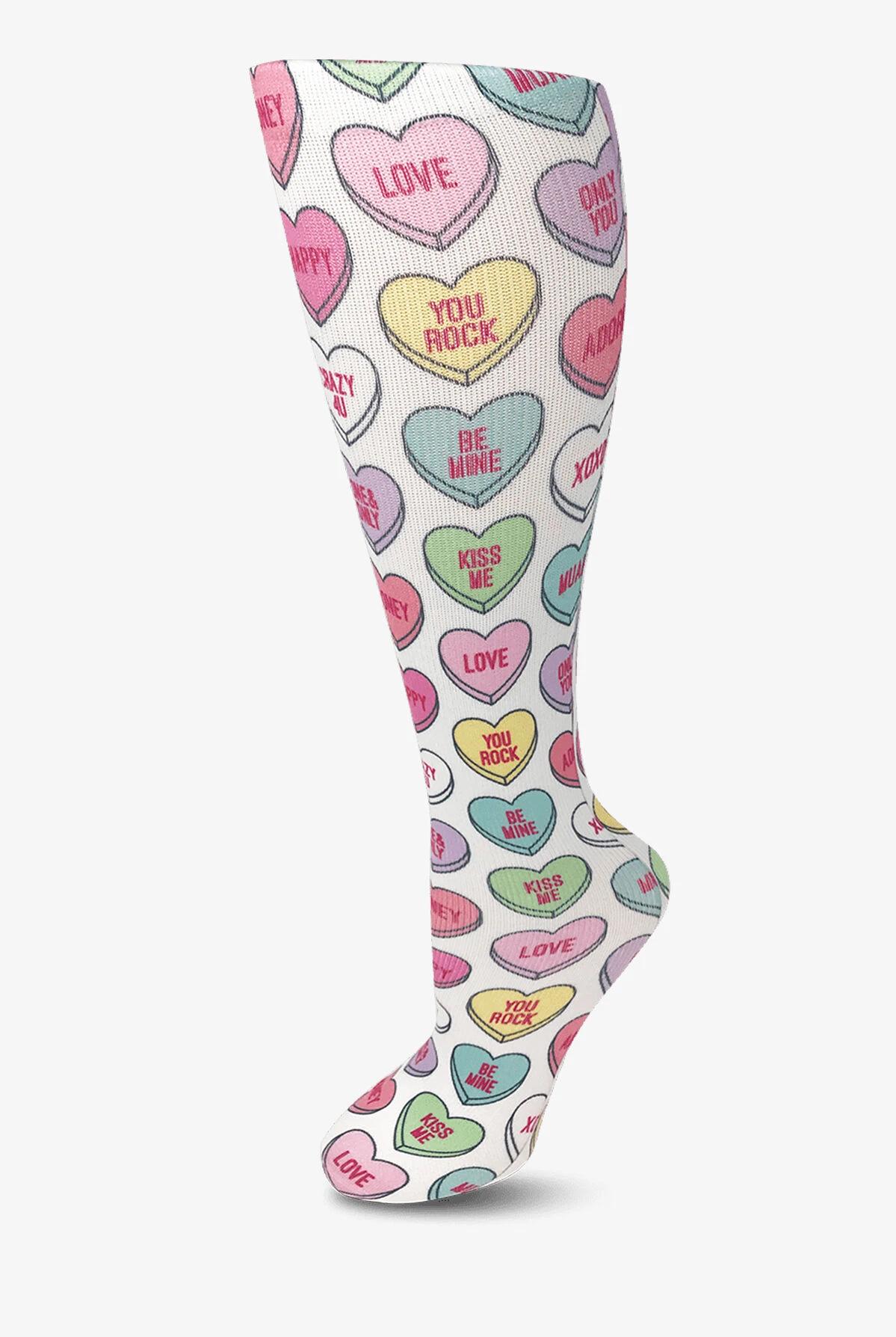 UA Exclusive Cutieful Sweet Hearts Women's 10-18 MmHg Wide Light Compression Socks 1 UA Exclusive Cutieful Sweet Hearts Women's 10-18 MmHg Wide Light Compression Socks