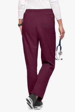 UA Flex2 Unisex 6-Pocket Pull-On Cargo STRETCH Scrub Pants -Scrubs Wear Shop F2357 WINE 4