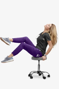 UA Flex2 Women's 7-Pocket Jogger Scrub Pants - Petite 5 UA Flex2 Women's 7-Pocket Jogger Scrub Pants - Petite -Scrubs Wear Shop F2475 GRAPE 6