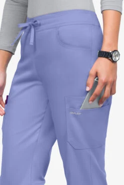 UA Flex2 Women's 7-Pocket Flat Front Cargo STRETCH Scrub Pants - Petite -Scrubs Wear Shop F2691 CEIL 5