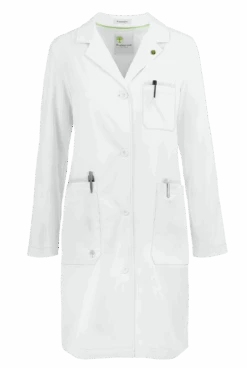 Healing Hands White Coat Minimalist Women's 37 ½" 5-Pocket STRETCH Lab Coat