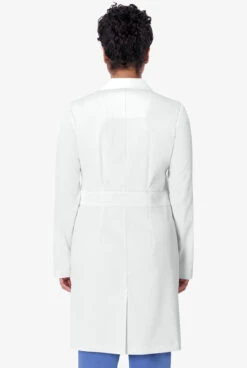 Healing Hands White Coat Minimalist Women's 37 ½" 5-Pocket STRETCH Lab Coat -Scrubs Wear Shop HE5161 WHITE 4