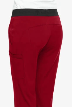 HH Works By Healing Hands Rachel Women's 7-Pocket STRETCH Elastic Waist Scrub Pants -Scrubs Wear Shop HE9500 RED 5