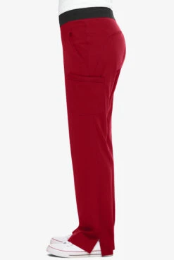 HH Works By Healing Hands Rachel Women's 7-Pocket STRETCH Elastic Waist Scrub Pants -Scrubs Wear Shop HE9500 RED 6