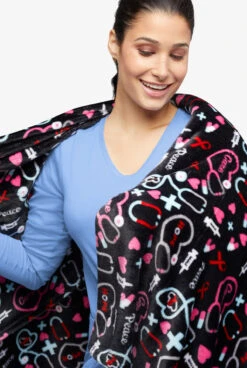 UA Peace, Care, Hope Plush Velvet Blanket -Scrubs Wear Shop KGBLANPE 092523 3 HV