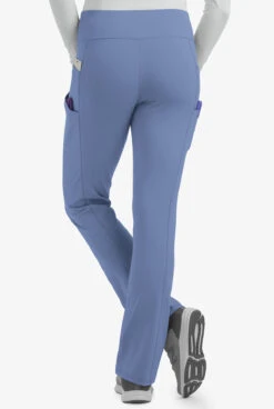 Lauderdale By UA Del Largo Ponte Women's 4-Pocket Knit Yoga STRETCH Scrub Pants - Petite -Scrubs Wear Shop KN591 CEIL 4 HV