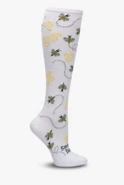 Nurse Mates Save The Bees Women's 12-14 MmHg Wide Light Compression Socks
