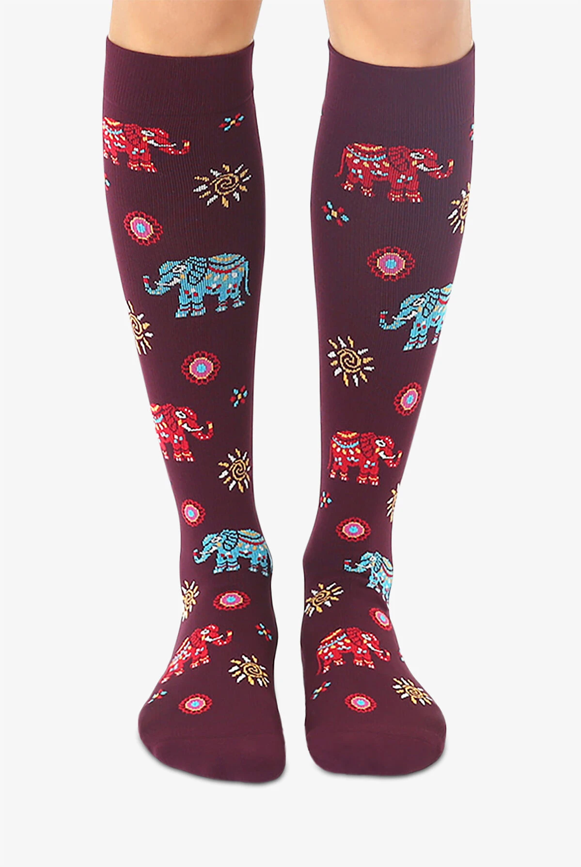 Living Royal Elephant Women's 15-20 MmHg Moderate Compression Socks 1 Living Royal Elephant Women's 15-20 MmHg Moderate Compression Socks