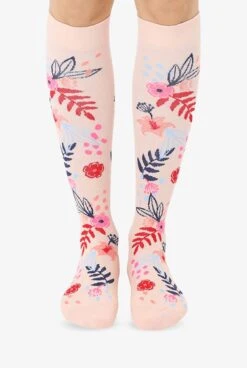Living Royal Floral Unisex 15-20 MmHg Moderate Compression Socks