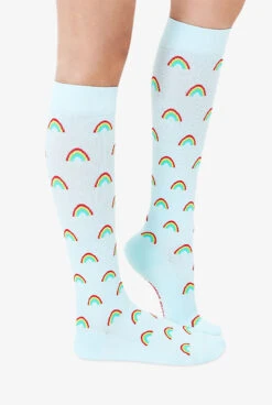 Living Royal Rainbow Women's 15-20 MmHg Moderate Compression Socks -Scrubs Wear Shop LRRAINBW 101623 3