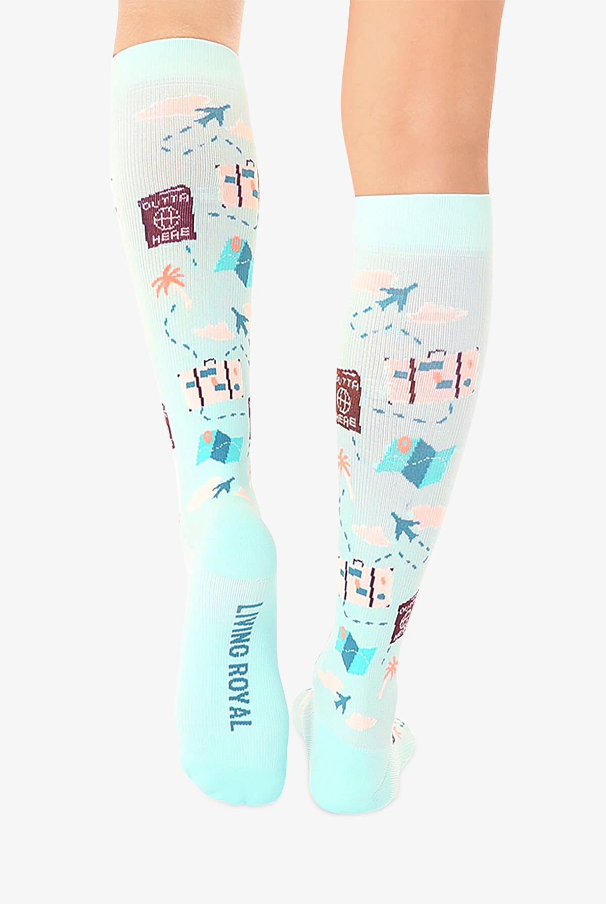 Living Royal Travel Women's 15-20 MmHg Moderate Compression Socks 2 Living Royal Travel Women's 15-20 MmHg Moderate Compression Socks - Image 2