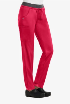 Maevn Matrix Women's 5-Pocket STRETCH Heather Elastic Waist Half Jogger Scrub Pants - Petite