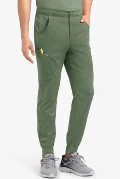 Maevn Matrix Men's 5-Pocket STRETCH Half Elastic Waistband Jogger Scrub Pants