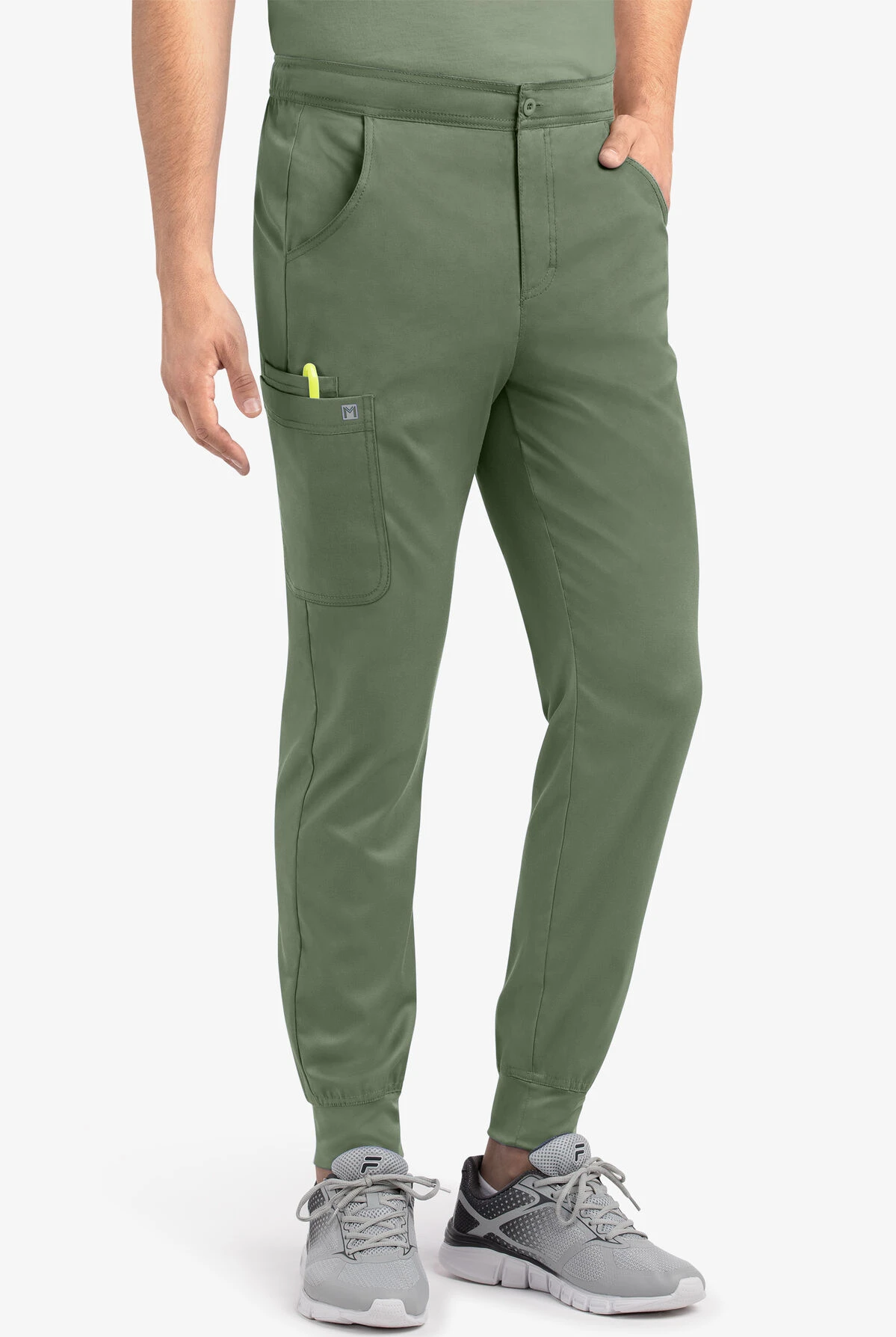 Maevn Matrix Men's 5-Pocket STRETCH Half Elastic Waistband Jogger Scrub Pants 1 Maevn Matrix Men's 5-Pocket STRETCH Half Elastic Waistband Jogger Scrub Pants