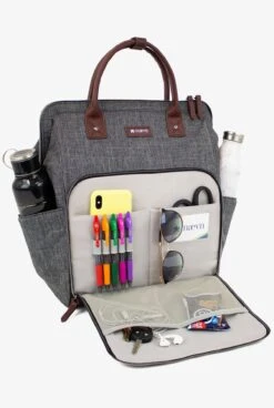 Maevn Ready Go 2 Heather Grey Backpack -Scrubs Wear Shop MANB003H 3