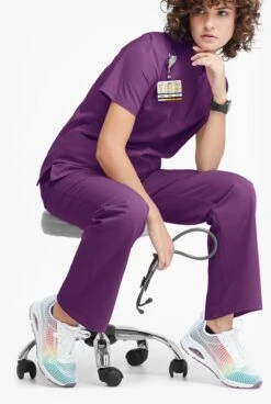 MOVEMENT By Butter-Soft Mira Women's 6-Pocket Wide Leg Scrub Pants 7 MOVEMENT By Butter-Soft Mira Women's 6-Pocket Wide Leg Scrub Pants -Scrubs Wear Shop MBS265 EGGPL 4