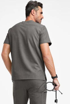 MOVEMENT By Butter-Soft Titan Men's 3-Pocket Short Sleeve Crew Neck Scrub Top -Scrubs Wear Shop MBS4281 101623 GRHEA 3