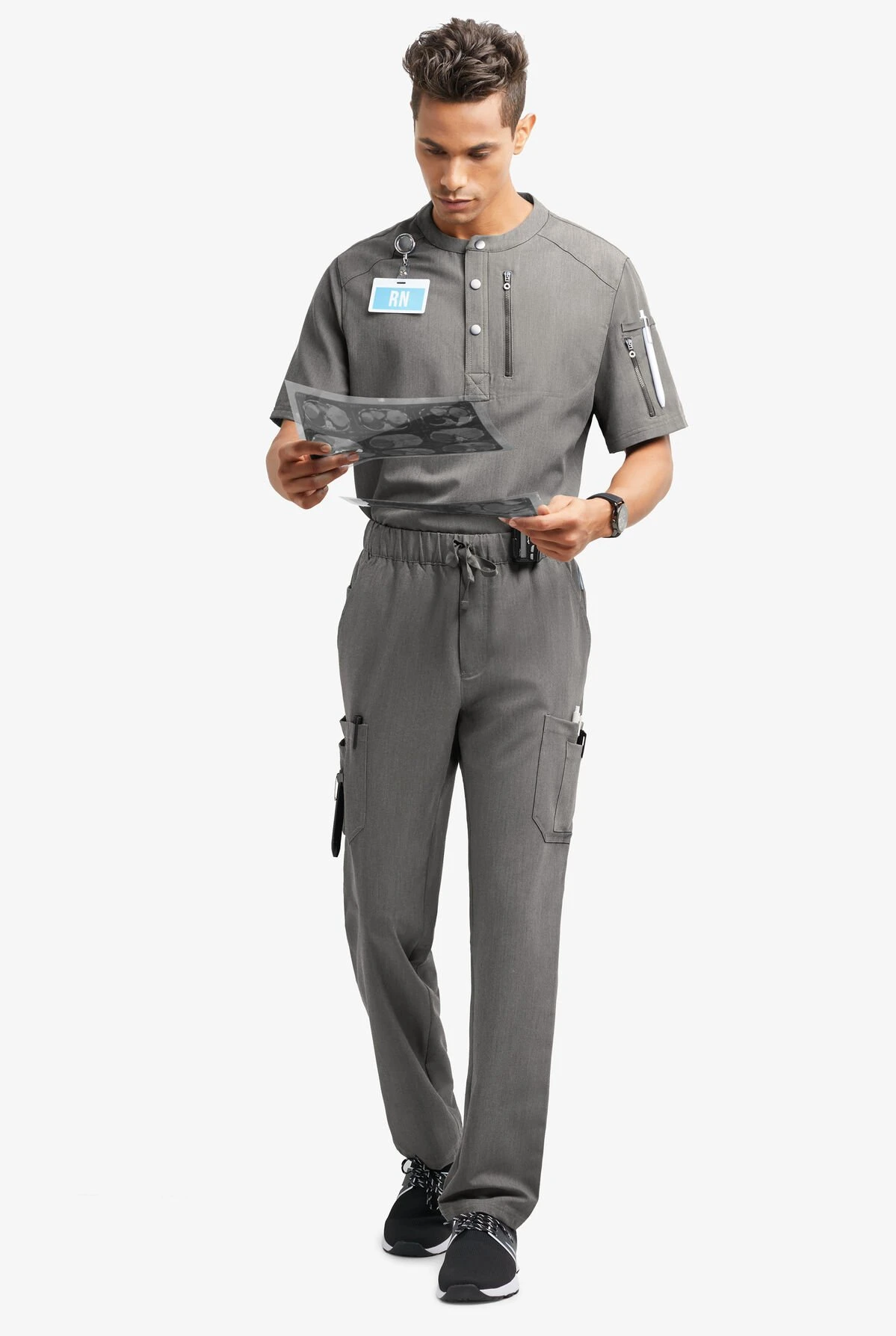 MOVEMENT By Butter-Soft Hadar Men's 9-Pocket Cargo STRETCH Scrub Pants 2 MOVEMENT By Butter-Soft Hadar Men's 9-Pocket Cargo STRETCH Scrub Pants - Image 2