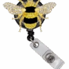 Outside The Box Bee Sparkle & Shine Swivel Badge Reel