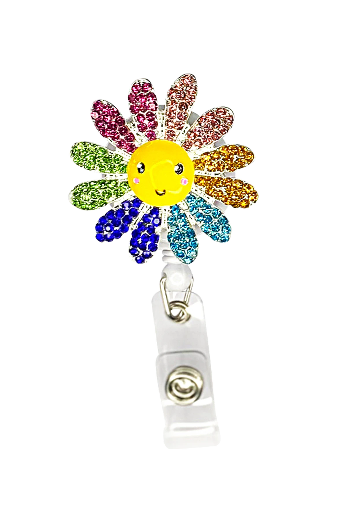 Outside The Box Flower Sparkle & Shine Swivel Badge Reel 1 Outside The Box Flower Sparkle & Shine Swivel Badge Reel