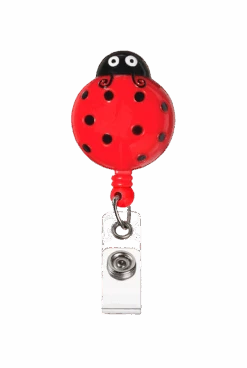 Prestige Deluxe Retracteze™ Lady Bug Button Snap ID Badge Holder