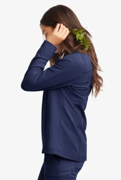 ReSurge Quartz Women’s 6-Pocket Long Sleeve Zip Front Scrub Jacket 10 ReSurge Quartz Women’s 6-Pocket Long Sleeve Zip Front Scrub Jacket -Scrubs Wear Shop RE521 100523 NAVY 3