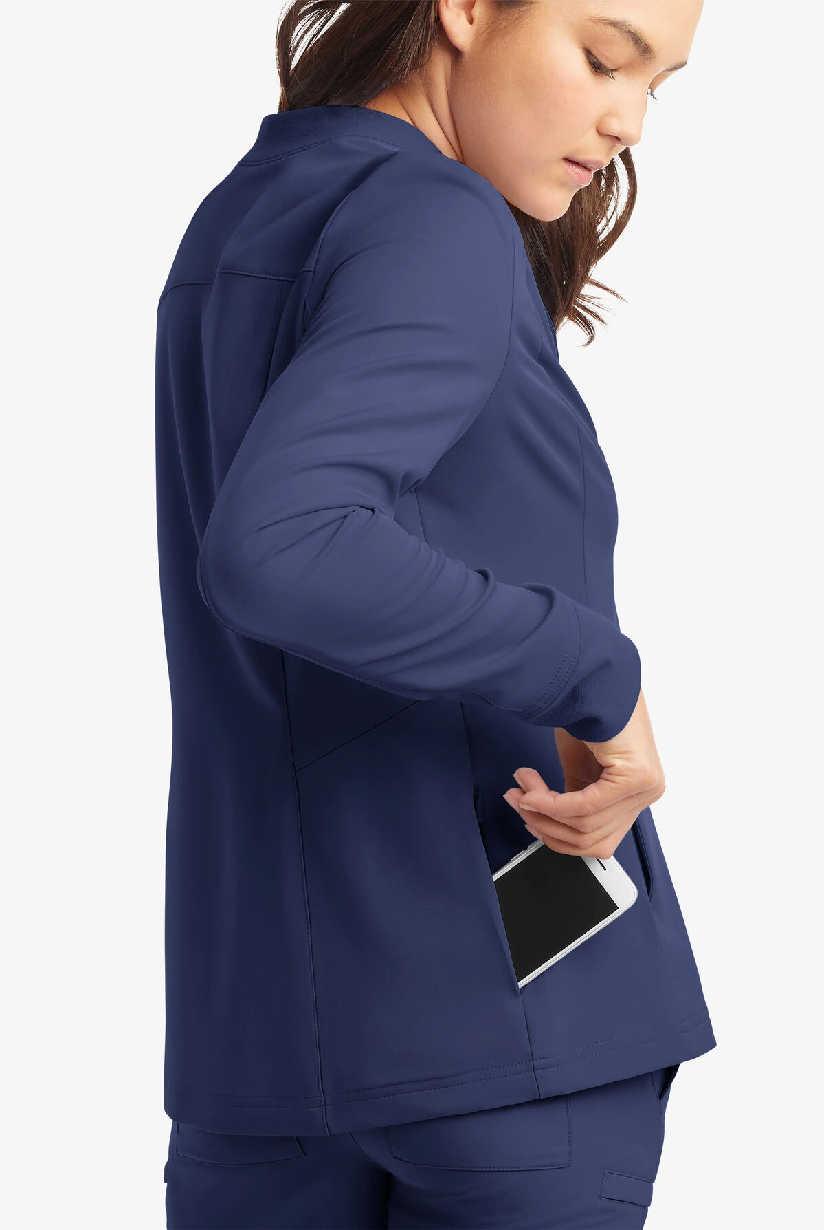 ReSurge Quartz Women’s 6-Pocket Long Sleeve Zip Front Scrub Jacket 4 ReSurge Quartz Women’s 6-Pocket Long Sleeve Zip Front Scrub Jacket - Image 4