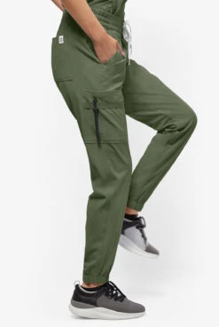 WonderWink Renew Women's 7-Pocket STRETCH Flat Front Drawstring Cargo Jogger Scrub Pants - Petite 5 WonderWink Renew Women's 7-Pocket STRETCH Flat Front Drawstring Cargo Jogger Scrub Pants - Petite -Scrubs Wear Shop W5234 102023 OLIVE 3 S HV