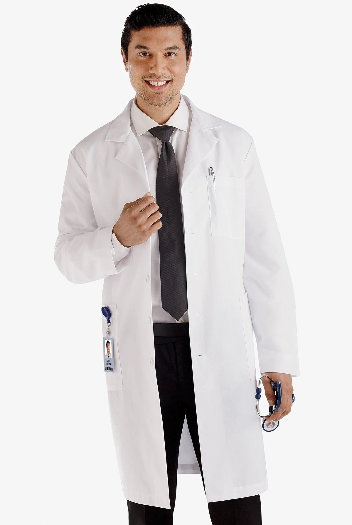 White Swan Meta Men's 40" 5-Pocket Lab Coat 2 White Swan Meta Men's 40" 5-Pocket Lab Coat - Image 2